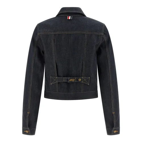 Selvedge Denim Shrunken Jacket - Thom Browne - Modalova