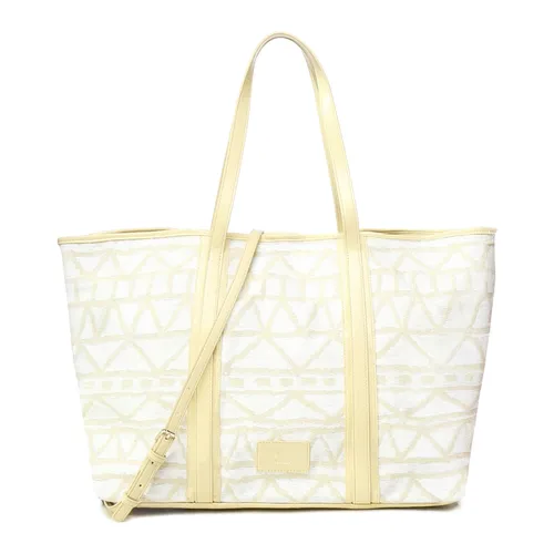 Geometric Tote Bag in Beige - V73 - Modalova