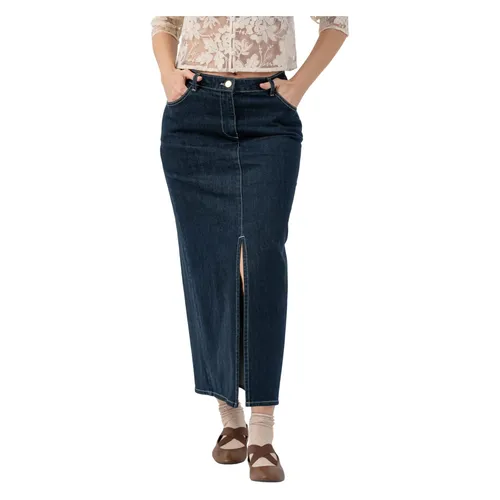 Falda Larga Casual de Estilo Denim - Kocca - Modalova