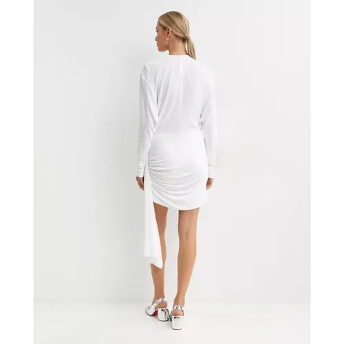 White Mini Dress with Draped Details - Christopher Esber - Modalova