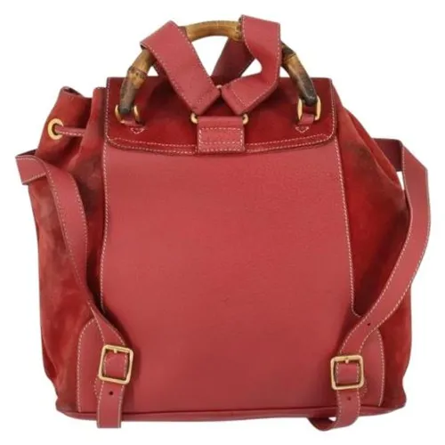 Pre-owned Vintage Suede Backpack - Gucci Vintage - Modalova