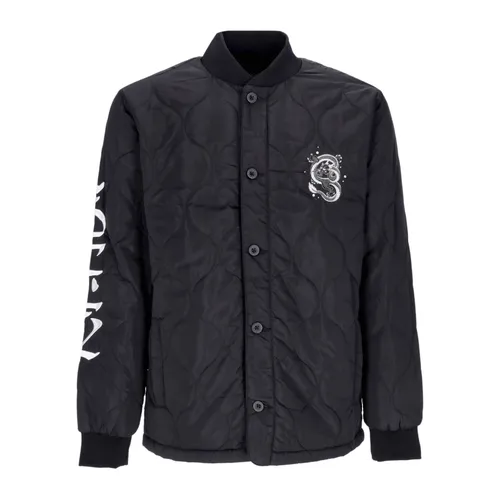 Quilted Bomber Jacket Black - Ripndip - Modalova