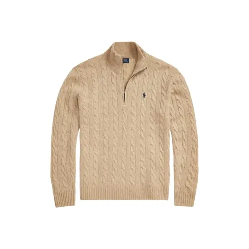 Twisted Wool and Cashmere Half-Zip Sweater - Polo Ralph Lauren - Modalova