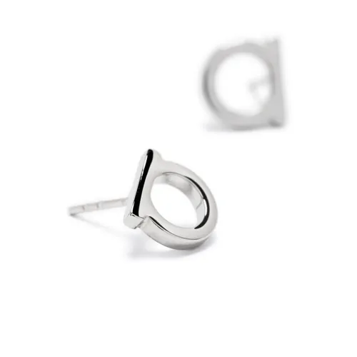Farfalla Placca Orecchini Argento Ottone - Ferragamo - Modalova