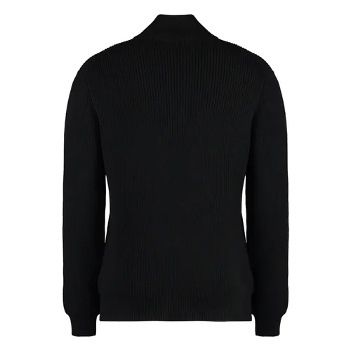 Ribbed Knit Wool Turtleneck Pullover - Moorer - Modalova