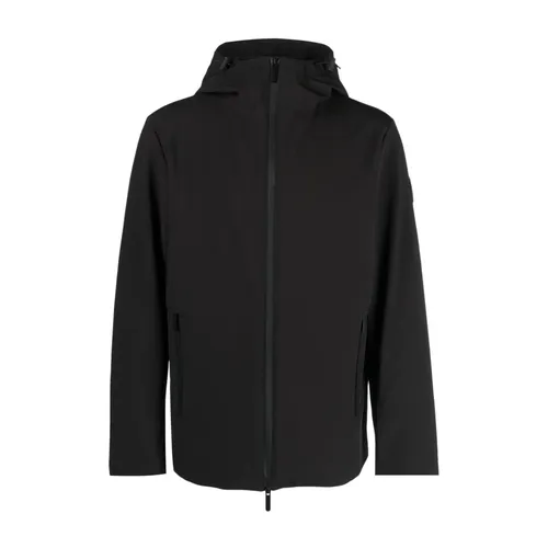 Black Zip-Up Hooded Jacket - Woolrich - Modalova