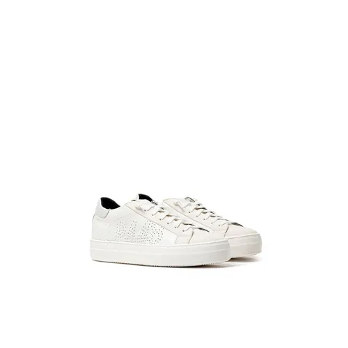 White Leather Sneakers - P448 - Modalova