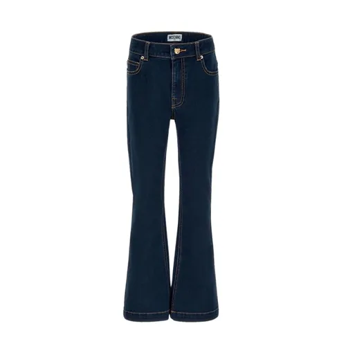 Elastic Denim Pants - Moschino - Modalova