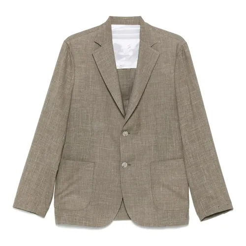 Luxury Wool Silk Linen Jacket Italy - Barba - Modalova