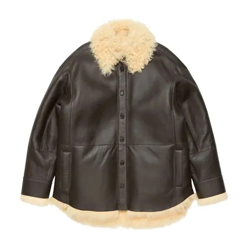 Shearling Shirt Jacket - Acne Studios - Modalova