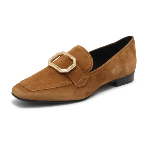 Brown Suede Loafer Shoe - Roberto Festa - Modalova