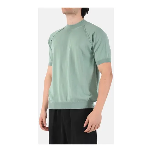 Raglan Sleeve Sweater with Visible Stitching - Mauro Grifoni - Modalova