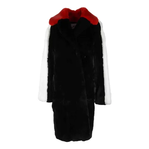Single-Breasted Fur Coat - Msgm - Modalova
