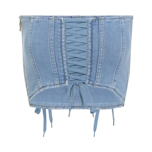 Urban Denim Bustier - Elisabetta Franchi - Modalova