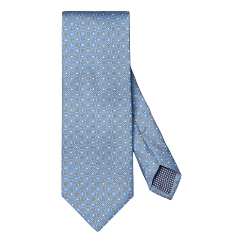 Corbata de Seda Azul con Estampado - Eton - Modalova