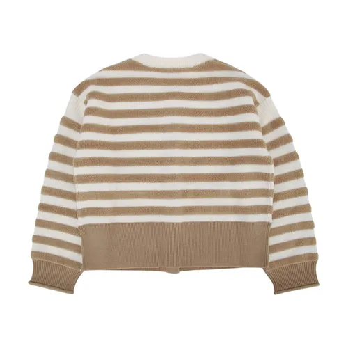 Striped Wool Cardigan - Burberry - Modalova