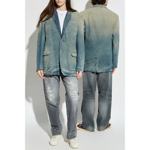 Denim Blazer - Diesel - Modalova