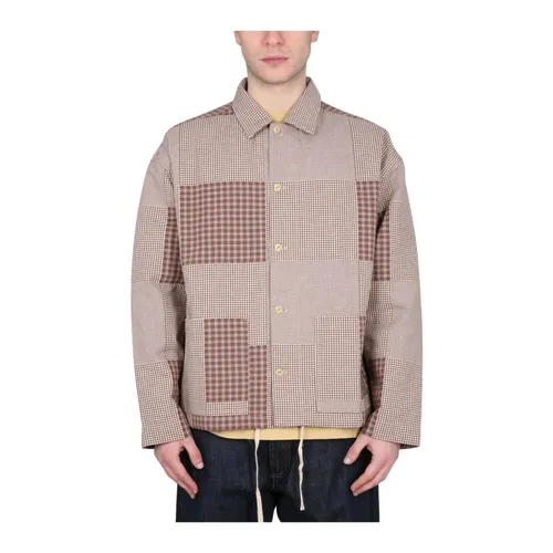 Patchwork Check Shirt Jacket - YMC You Must Create - Modalova