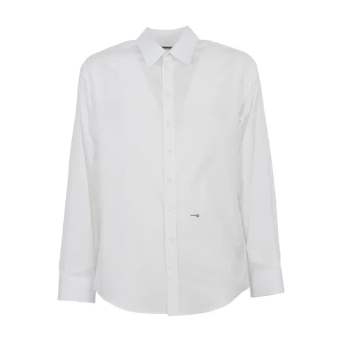 White Cotton Long Sleeve Shirt - Dsquared2 - Modalova