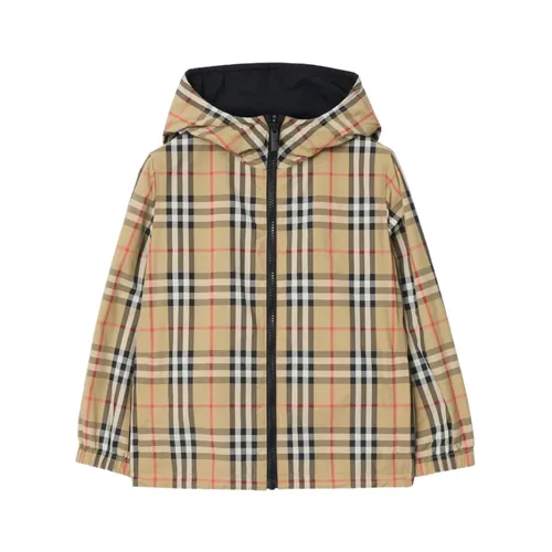 Reversible Check-pattern Hooded Jacket - Burberry - Modalova