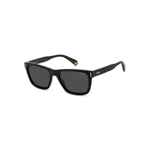 Rectangular Sunglasses with Gold Accents - Polaroid - Modalova