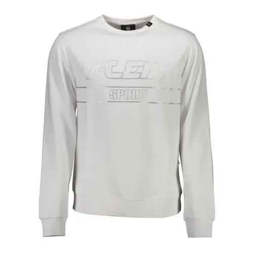 White Long Sleeve Sweatshirt with Print - Plein Sport - Modalova