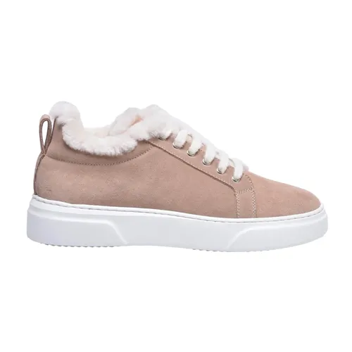 Suede Sneakers with Fur Lining - Eleventy - Modalova