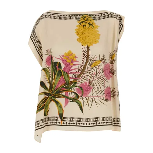Printed Twill Top - Blumarine - Modalova