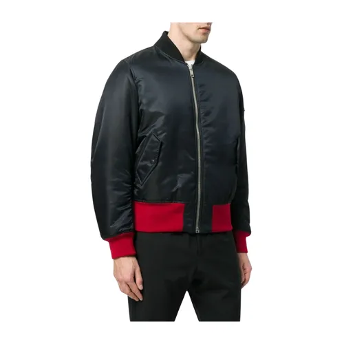 Black Contrast Panel Bomber Jacket - Calvin Klein - Modalova