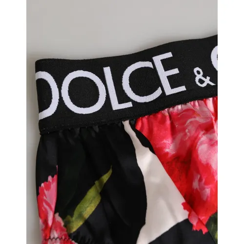 Black Floral High Waist Panty Underwear - Dolce & Gabbana - Modalova