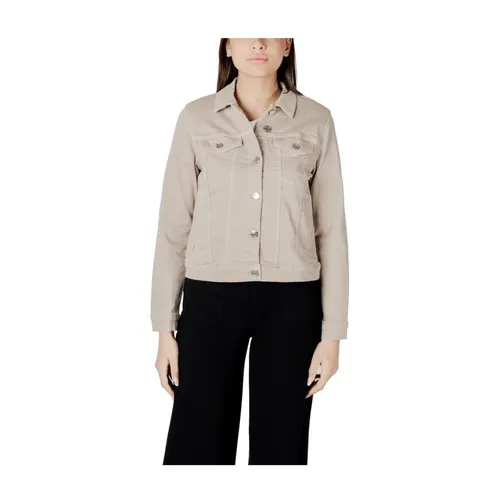 Metallic Button Denim Jacket - Street One - Modalova
