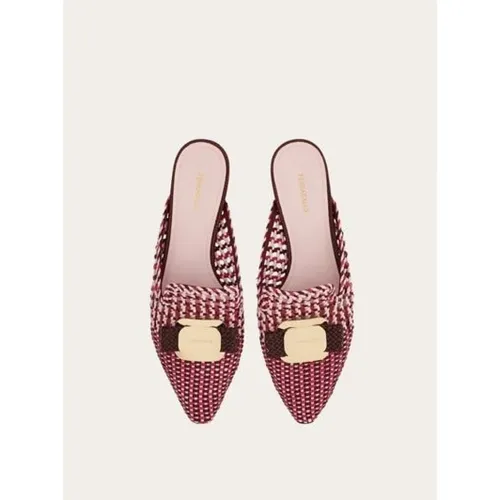 Braided Bow Mules - Ferragamo - Modalova