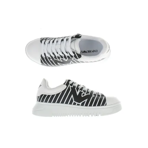 Leather Sneakers - Emporio Armani - Modalova