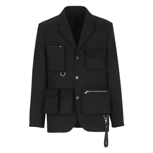 Black Wool Jacket Peak Lapel - Lanvin - Modalova