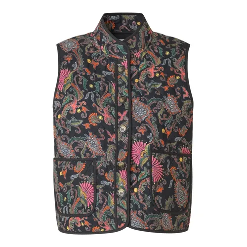 Quilted Flower Print Vest - Lollys Laundry - Modalova