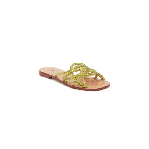 Hand-Embroidered Loafer-Sandals with Woven Straps - Maliparmi - Modalova