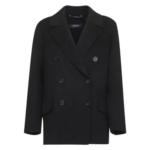 Black Wool Double-Breasted Jacket - Max Mara - Modalova