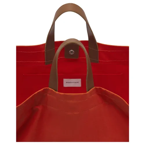 Canvas Tote Bag with Drawstring Closure - Maison Kitsuné - Modalova