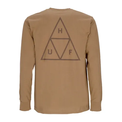 Triangle Long Sleeve Tee Camel - HUF - Modalova
