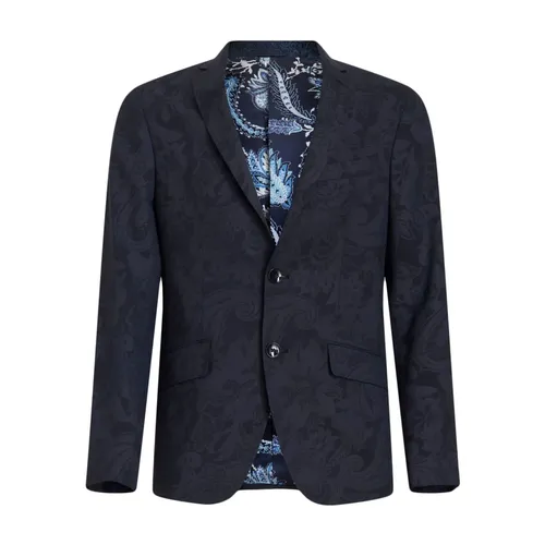 Blue Wool Stretch Jacket Classic Style - Etro - Modalova