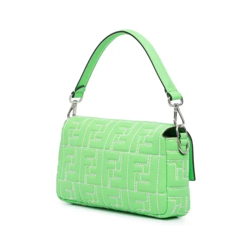 Pre-owned Convertible Leather Shoulder Bag with Adjustable Strap - Fendi Vintage - Modalova