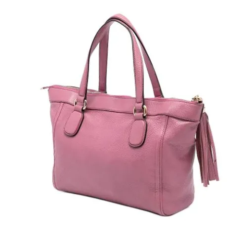 Pre-owned Leather Tote - Gucci Vintage - Modalova