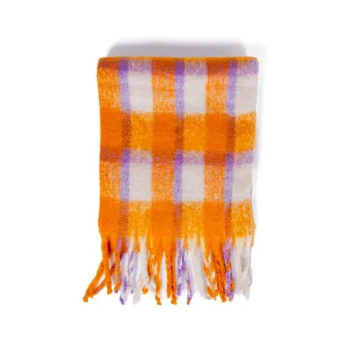 Orange Gingham Check Scarf - Only - Modalova