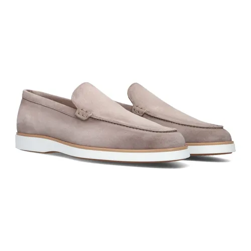 Beige Suede Loafers Classic Style - Magnanni - Modalova
