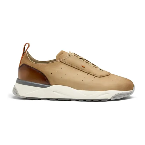 Men's leather sneaker - Santoni - Modalova