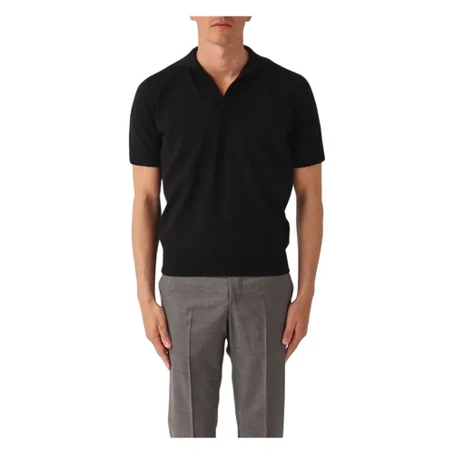 Premium Cotton Skipper Polo Black - Filippo De Laurentiis - Modalova