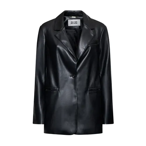 Blazer efecto piel - Silvian Heach - Modalova