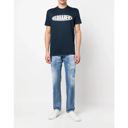 Surf Board Logo T-Shirt - Dsquared2 - Modalova