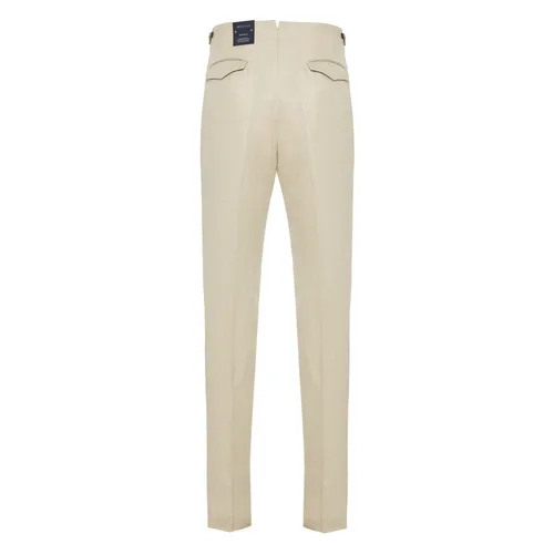 Luxury Linen Wool Silk Trousers - Incotex - Modalova