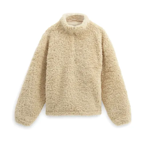 Beige Sherpa Funnel Neck Jacket - Wax London - Modalova